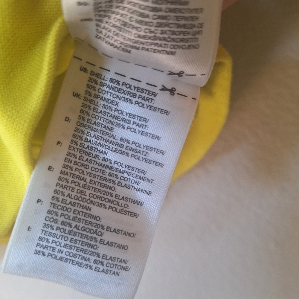 Adidas X Stella Mcartney Womens Yellow Hooded 1/4 Zip Stretch Pullover Size S - Picture 6 of 9